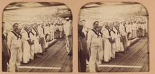 Gunners of the Battleship \Oregon,\ Manila Bay, Philippine Islands., 1899. Creator: RY Young