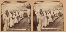 Gunners of the Battleship \Oregon,\ Manila Bay, Philippine Islands., 1899. Creator: RY Young