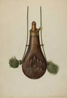 Gunpowder Flask, c. 1939. Creator: Christabel Scrymser