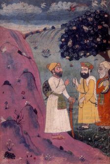 Guru Nanak, manuscript painting, early 18th century. Creator: Unknown