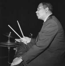 Gus Johnson, Finsbury Park Astoria, London 1962. Creator: Brian Foskett