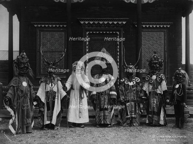 Gusinoozersky datsan. Masks of gods, early 19th century. Creator: Nikolai Apollonovich Charushin.