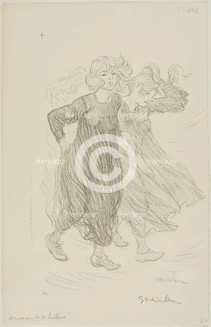 Gust of wind, 1859. Creator: Theophile Alexandre Steinlen.
