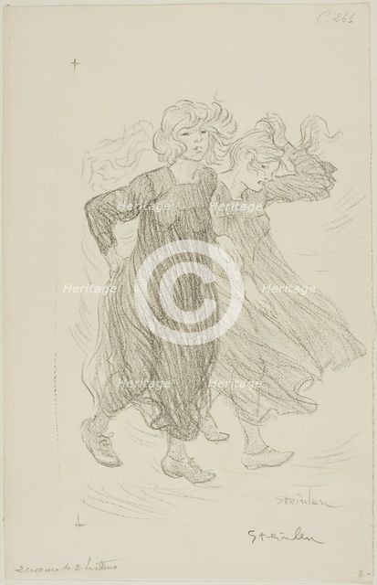 Gust of wind, 1859. Creator: Theophile Alexandre Steinlen.