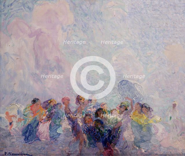 Gust of wind, 1920. Creator: Nomellini, Plinio (1866-1943).