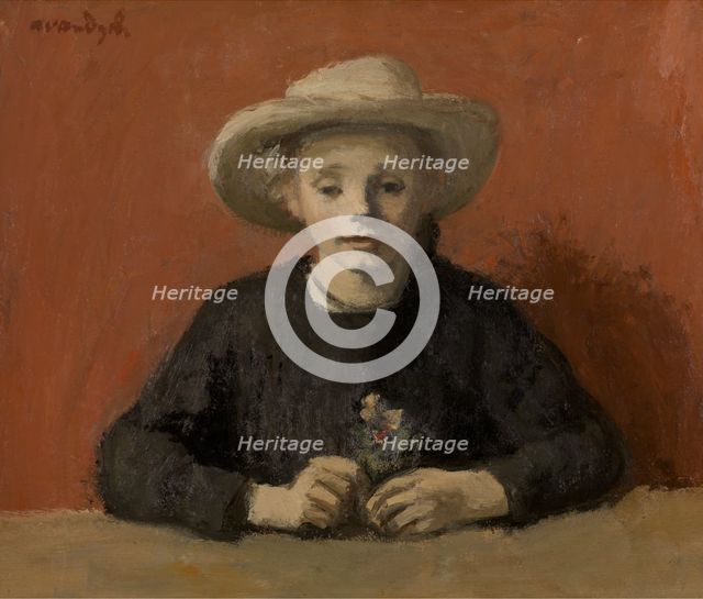 Gusta in a Little Hat, 1940s? Creator: Albert Van Dyck.