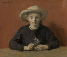 Gusta in a Little Hat, 1940s? Creator: Albert Van Dyck