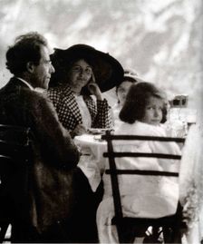 Gustav Mahler with Alma and Daughters Maria and Anna, 1910