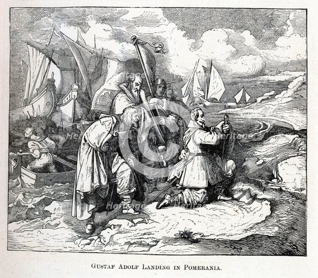 Gustav Adolf Landing in Pomerania, 1882. Artist: Anonymous  