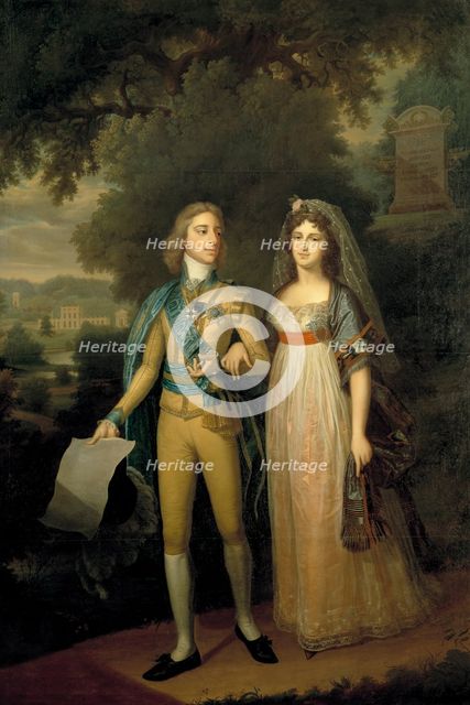Gustav IV Adolf, 1778-1837, King of Sweden and Fredrika Dorotea Vilhelmina..., c.1797-c.1800. Creator: Jonas Forsslund.