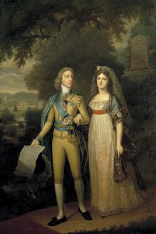 Gustav IV Adolf, 1778-1837, King of Sweden and Fredrika Dorotea Vilhelmina..., c.1797-c.1800. Creator: Jonas Forsslund