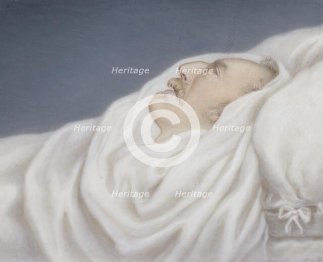 Gustav IV Adolf, 1778-1837, on his deathbed, mid-19th century. Creator: Gustav Nehrlich.