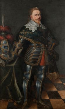 Gustav II Adolf (1594-1632), king Gustavus Adolphus of Sweden..., 1st half of 17th cent. Creator: Anon