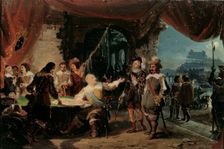 Gustav II Adolf and His War Council at Würzburg, sketch, 1856. Creator: Robert Wilhelm Ekman