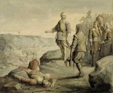 Gustav II Adolf talking to his officers, 1895. Creator: Albert Edelfelt