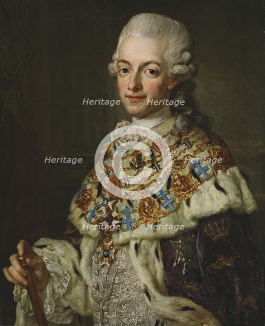 Gustav III, 1746-1792, between c.1773 and c.1774. Creator: Lorens Pasch the Younger.