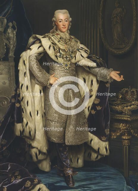 Gustav III, 1746-1792, King of Sweden, 1777. Creator: Alexander Roslin.