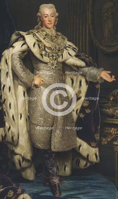 Gustav III, 1746-1792, King of Sweden, 1777. Creator: Alexander Roslin.