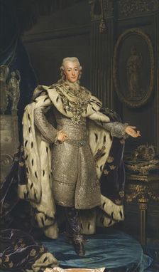 Gustav III, 1746-1792, King of Sweden, 1777. Creator: Alexander Roslin