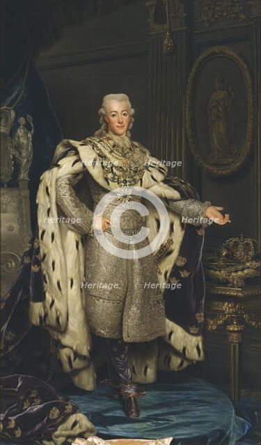 Gustav III, 1746-1792, King of Sweden, 1777. Creator: Alexander Roslin.