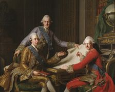 Gustav III and his brothers, 1771. Creator: Alexander Roslin