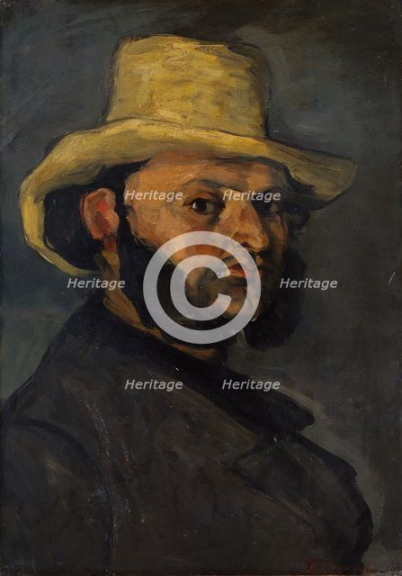 Gustave Boyer (b. 1840) in a Straw Hat, 1870-71. Creator: Paul Cezanne.