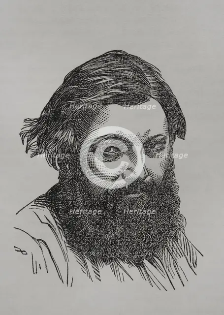 Gustave Courbet (Jean Désiré Gustave Courbet) (1819-1877), French painter, 1871. Creator: Unknown.