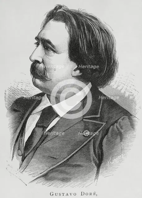 Gustave Doré, (Paul Gustave Doré) (1832-1883), French artist, painter and illustrator.  Creator: Arturo Carretero y Sánchez.