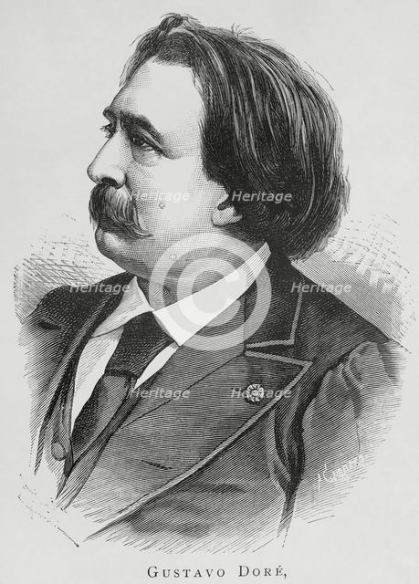 Gustave Doré, (Paul Gustave Doré) (1832-1883), French artist, painter and illustrator.  Creator: Arturo Carretero y Sánchez.