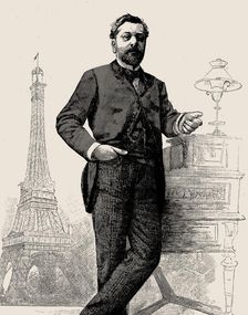 Gustave Eiffel (1832-1923) From Revue illustrée , c. 1889. Creator: Anonymous