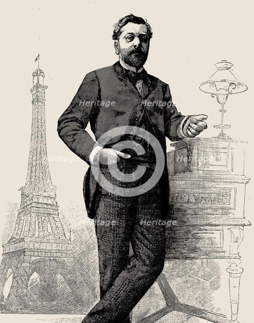 Gustave Eiffel (1832-1923) From Revue illustrée , c. 1889. Creator: Anonymous.