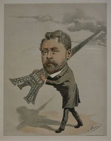 Gustave Eiffel (From: Les Hommes du siècle). Creator: Vaché, Amand (active 1860s-1880s)
