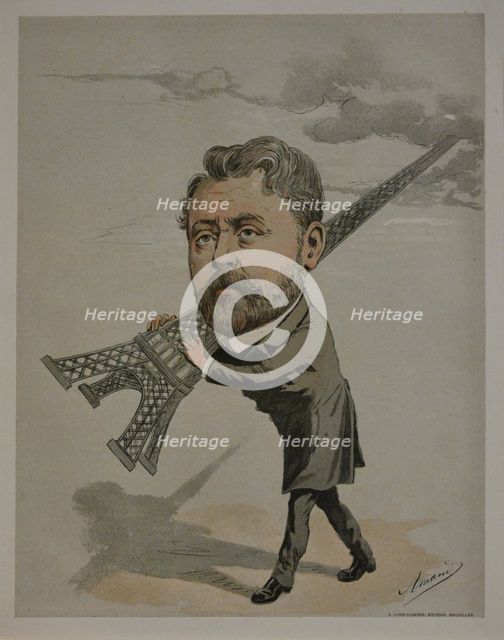 Gustave Eiffel (From: Les Hommes du siècle). Creator: Vaché, Amand (active 1860s-1880s).