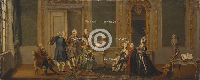 Gustavian Style Interior with a Musical Party, 1779.