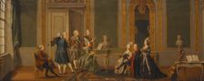 Gustavian Style Interior with a Musical Party, 1779. Creator: Per Hillestrom