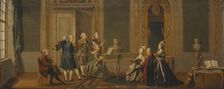 Gustavian Style Interior with a Musical Party, 1779. Creator: Per Hillestrom
