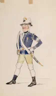 Gustavian soldier, c1890s. Creator: Albert Edelfelt