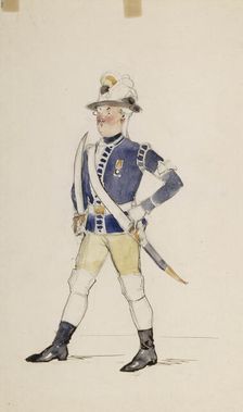 Gustavian soldier, c1890s. Creator: Albert Edelfelt