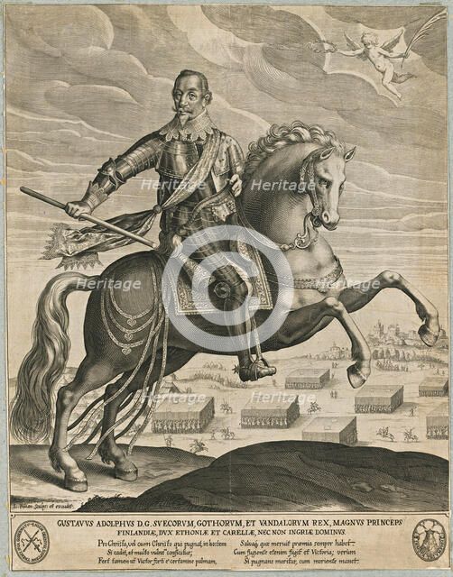 Gustavus Adolphus of Sweden. Artist: Kilian, Lucas (1579-1637)