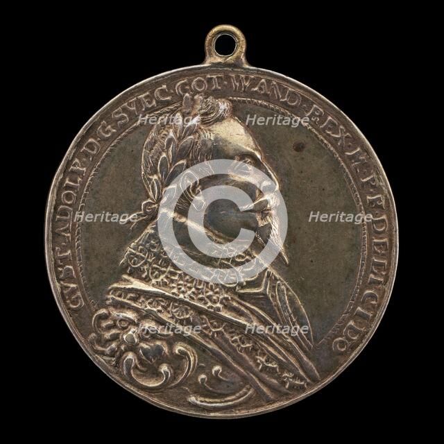 Gustavus II Adolphus, 1594-1632, King of Sweden 1611 [obverse], possibly c. 1620. Creator: Unknown.