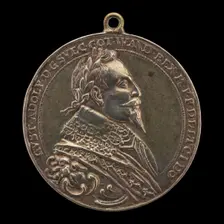 Gustavus II Adolphus, 1594-1632, King of Sweden 1611 [obverse], possibly c. 1620. Creator: Unknown