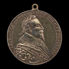 Gustavus II Adolphus, 1594-1632, King of Sweden 1611 [obverse], possibly c. 1620. Creator: Unknown