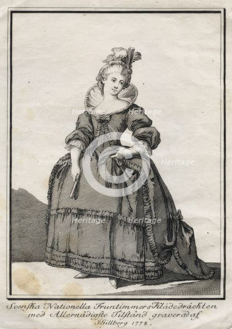 Gustaf III's national costume, 1778.  Creator: Jacob Gillberg.