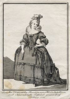 Gustaf III's national costume, 1778. Creator: Jacob Gillberg