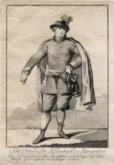 Gustaf III's national costume, 1780. Creator: Unknown