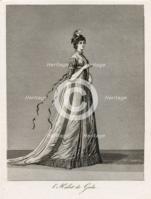 Gustaf III's national costume/Swedish costume, 1780s.  Creator: Johan Abraham Aleander.