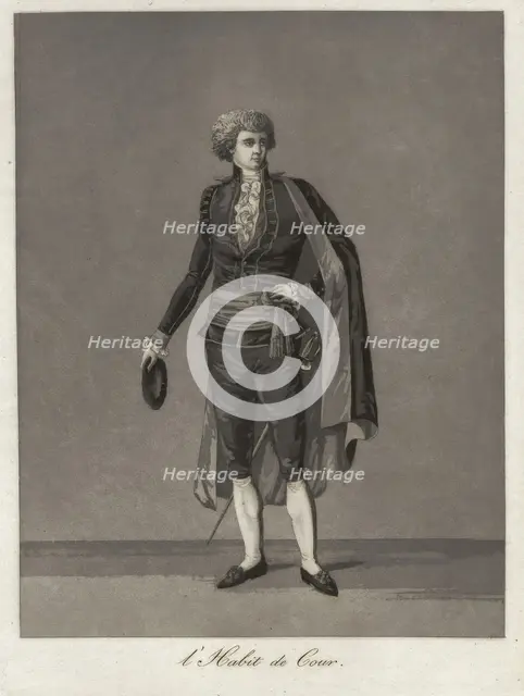Gustaf III's national costume/Swedish costume, 1780s.  Creator: Johan Abraham Aleander.