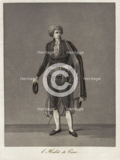 Gustaf III's national costume/Swedish costume, 1780s.  Creator: Johan Abraham Aleander.