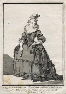 Gustaf III's national costume, 1778. Creator: Jacob Gillberg