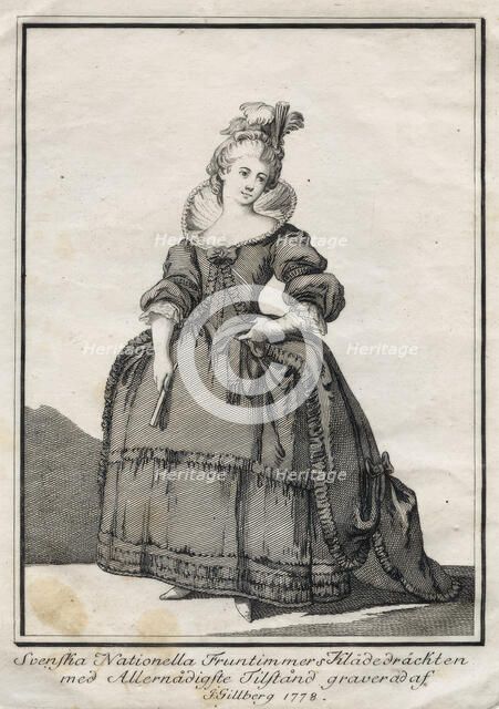 Gustaf III's national costume, 1778.  Creator: Jacob Gillberg.